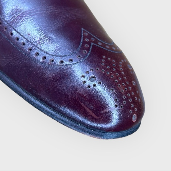 DACK men’s  maroon wingtip dress shoe - Picture 10 of 11